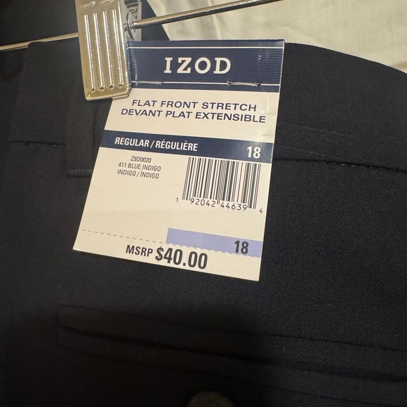 IZOD Boys' Brass Button BlazerJacket/suit pantskBlue Checkered & White Shirts - Picture 6 of 15